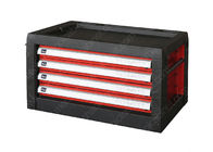 Стальной многофункциональный шкаф верхней части резцовой коробки, красный черный комод инструмента металла с ящиками